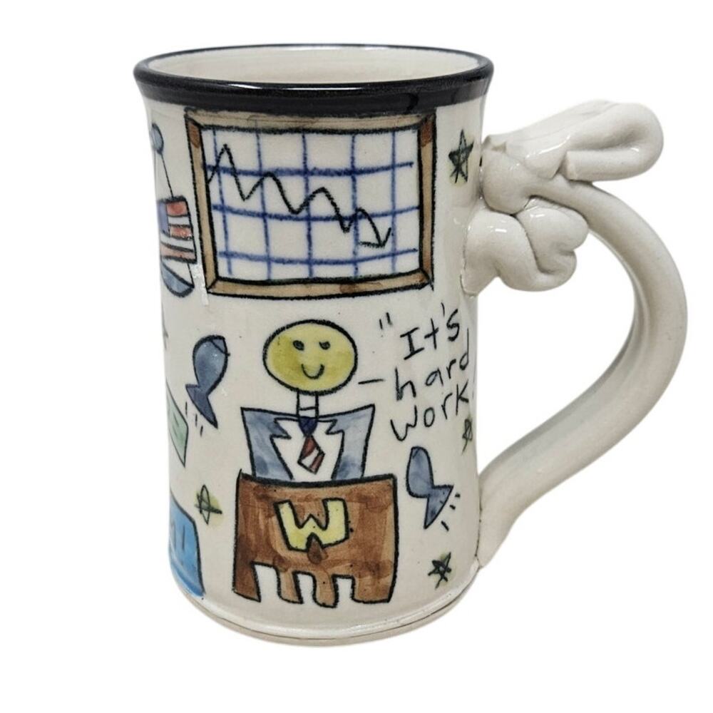 Tom Edwards Pottery Don't Look At Me, I Didn't Vote For Him Coffee Mug Handmade